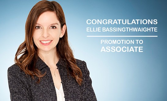 Congratulations on your promotion Ellie Bassingthwaighte